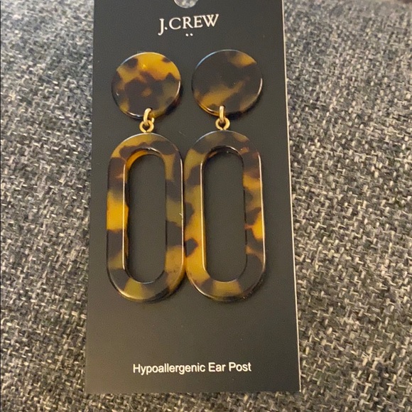 3/$20 sale J. Crew tortoise statement earrings - Picture 3 of 4